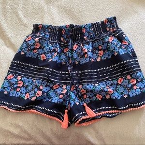 japna blue flowered shorts kids 12